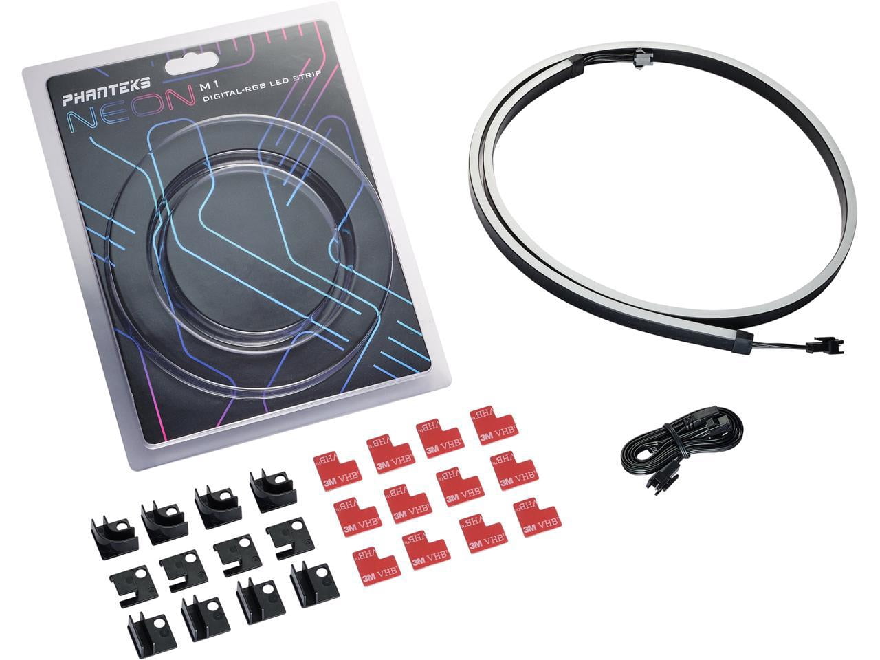 Phanteks NEON Digital-RGB LED Strip M1 - 1x 1-meter Smooth Lighting ...