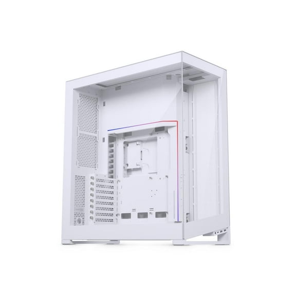 Phanteks NV7, Showcase Full-Tower Chassis, High Airflow Performance, Integrated D/A-RGB Lighting, Seamless Tempered Glass Design, 12 Fan Positions, Matte White