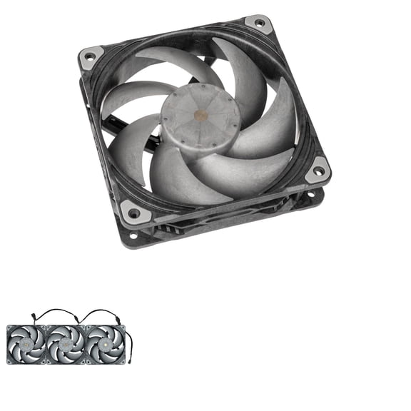 Phanteks PH-F120T30_BG T30-120 Case Fan, Premium High-Performance Fan, PWM, Black/Grey