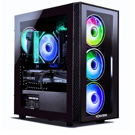 Novatech Phantom 2.0 Prebuilt Gaming PC Desktop Computer - RTX 3050 - Intel i7 Xeon 3.5GHz - 16GB RAM - 512GB M.2 SSD WiFi/BT, Win 11 - Gaming Computer Tower - Pre Built PC Gaming