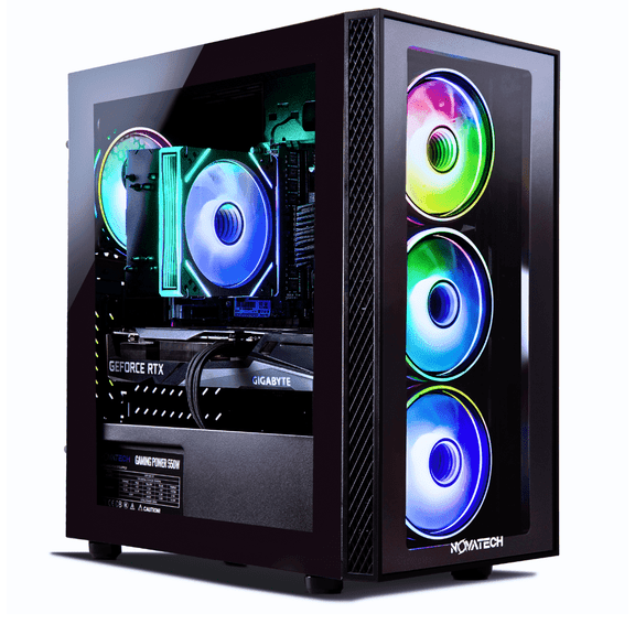 Phantom 2.0 - Prebuilt Gaming PC Desktop Computer - RTX 3050 - Intel i7 Xeon 3.5GHz - 16GB RAM - 512GB M.2 SSD WiFi/BT, Win 11 - Gaming Computer Tower - Pre Built PC Gaming - 1 Year Warranty