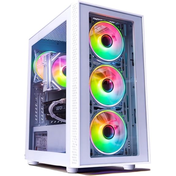 Novatech Phantom 2.0 Prebuilt Gaming PC Desktop Computer - RX580 8GB - Intel i7 Xeon 3.5GHz - 16GB RAM - 512GB M.2 SSD WiFi/BT, Win 11 - Gaming Computer Tower - Pre Built PC Gaming - 1 Year Warranty