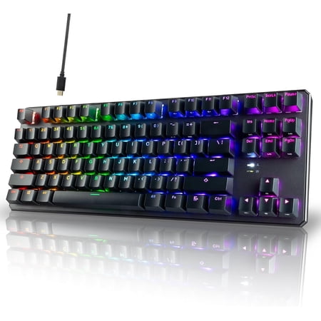 Phantom+ 87 Mechanical Gaming Keyboard | RGB LED Backlit | Hot Swappable Wraith Red Switches | 87 Key TKL Layout | Thocky Sound Profile | Detachable USB-C Wired | Black