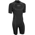 thumbnail image 1 of Phantom Aquatics Men's Superior Flex Neoprene Wetsuit Short Sleeve Shorty Scuba Snorkeling Surf Suit - BKYL - LG, 1 of 2
