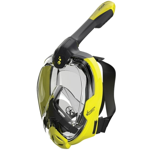 Phantom Aquatics Voda Full Face Snorkel Mask with Dry Top 180 Degree Pano Mask