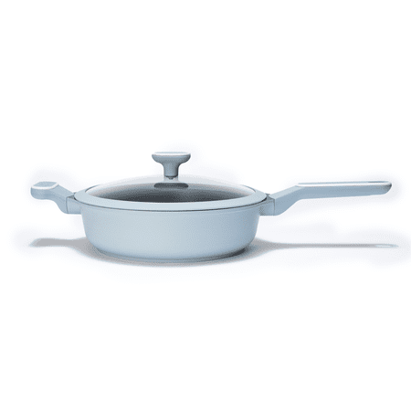 Phantom Chef 11 - Inch Deep Frypan with Lid – Cast Aluminum - Sky Blue - Midnight Collection