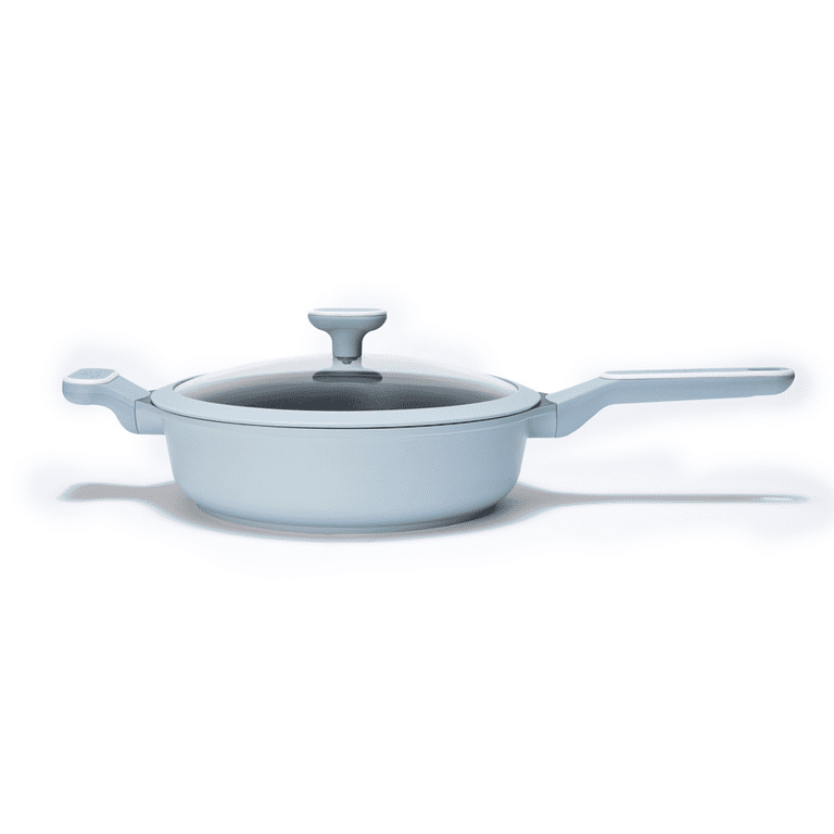 Phantom Chef 11 - inch Deep Frypan with Lid Cast Aluminum - Sky Blue - Midnight Collection