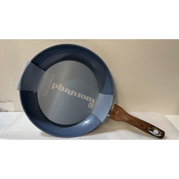Phantom Chef 12" Fry Frying Saute Pan Hammered Cast Nonstick Aluminum - BLUE