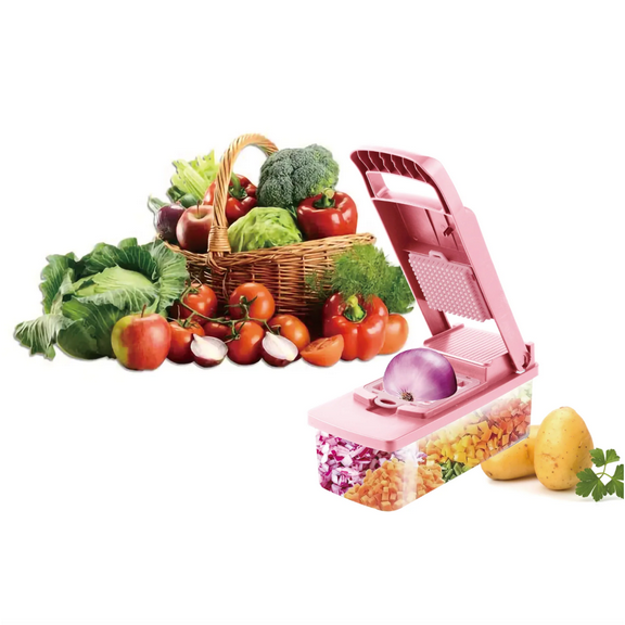 Phantom Chef 16 Piece Food Chopper Set (Pink)