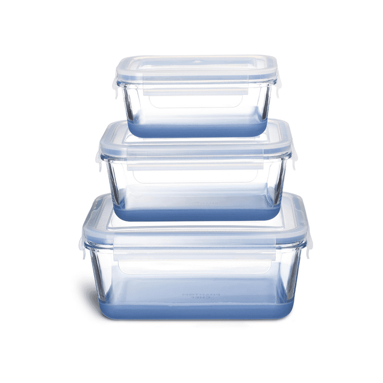 Greener Chef Glass Food Storage Containers with Lids (Bamboo) - 4 Piece Value Set - The Most Ecofriendly Glass Containers for Food Storage