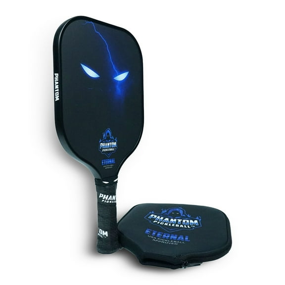 Phantom Eternal (Blue) 14mm T700 Carbon Fiber Pickleball Paddle with Cover