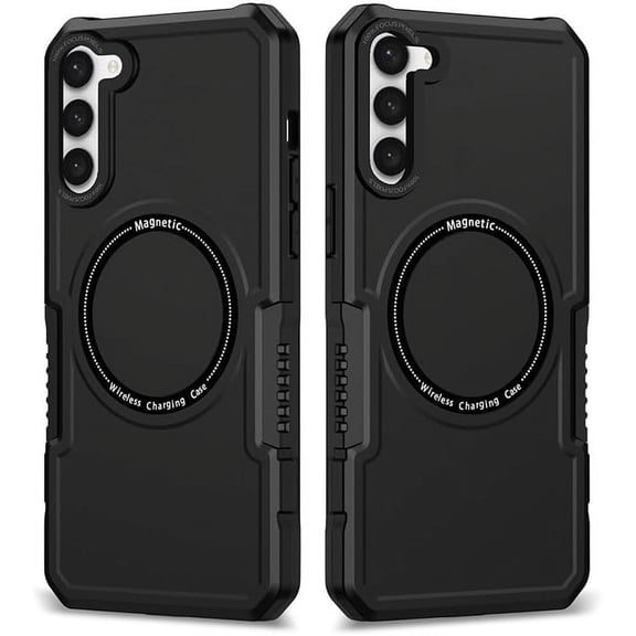 Phantom Eye Magnetic Case, Full Wrap Case, Shockproof and Wear-Resistant, Simple Design for Samsung Galaxy S23 S22 S21 S20 Ultra Plus FE Note20 Phone Case (Black,S23)