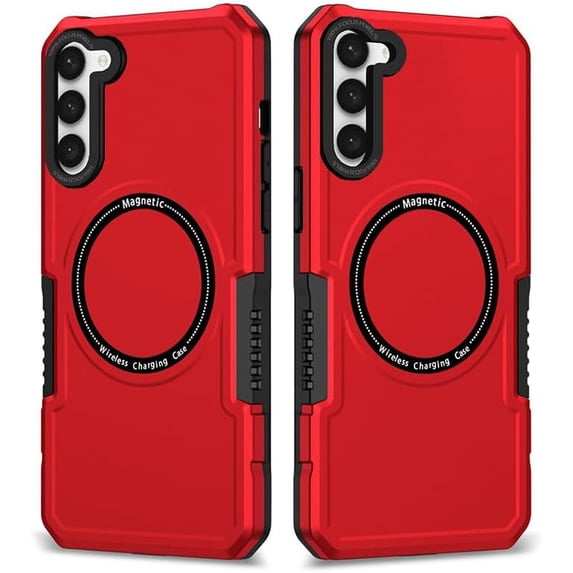 Phantom Eye Magnetic Case, Full Wrap Case, Shockproof and Wear-Resistant, Simple Design for Samsung Galaxy S23 S22 S21 S20 Ultra Plus FE Note20 Phone Case (Red,S22 Plus)
