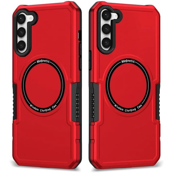 Phantom Eye Magnetic Case, Full Wrap Case, Shockproof and Wear-Resistant, Simple Design for Samsung Galaxy S23 S22 S21 S20 Ultra Plus FE Note20 Phone Case (Red,S23 Ultra)