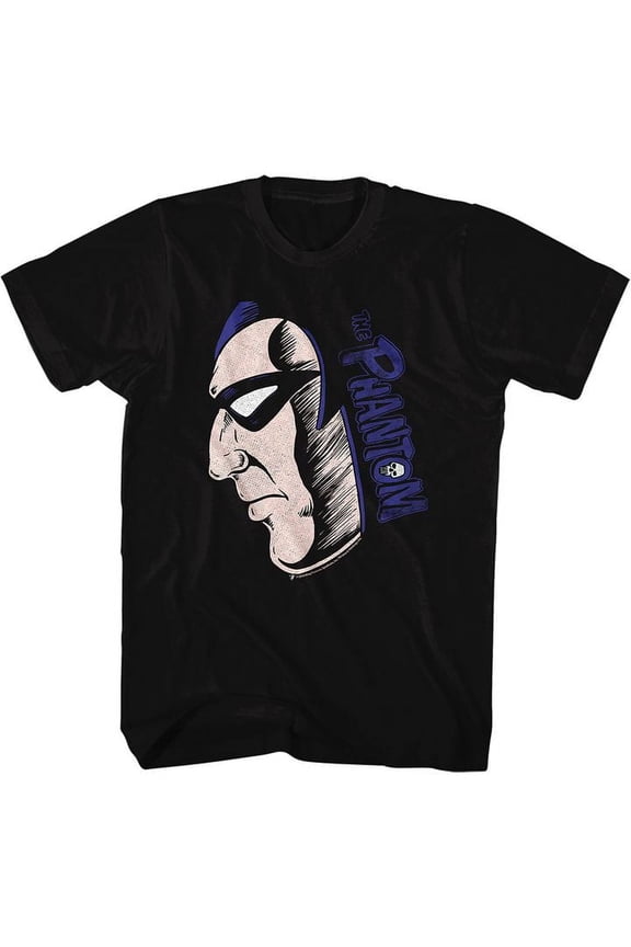 Phantom Face/Logo Black Adult T-Shirt