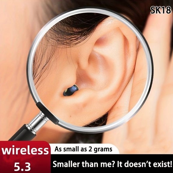 Phantom Mini True Wireless Sleep Earbuds, Ultra Small Invisible Non-Flash Light Headset, Universal Bluetooth Earphones, Birthday & Easter Gift for Men, Women, Boyfriend & Girlfriend