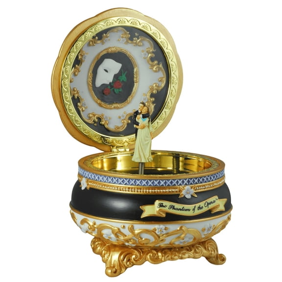 Phantom Of The Opera Hinged Music Box Trinket With Dancing Figurine
