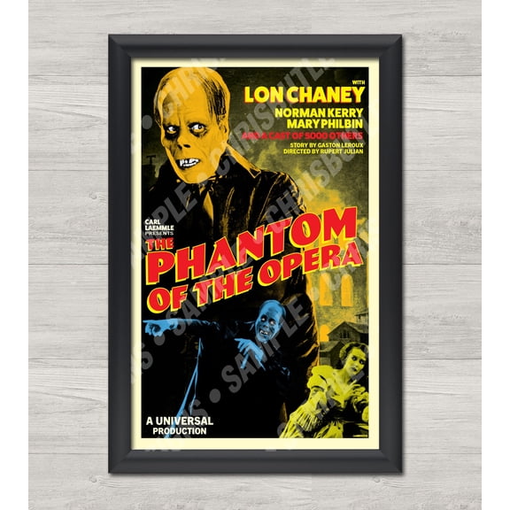 Phantom Of The Opera Movie Poster, Classic Musical Horror Wall Art Print