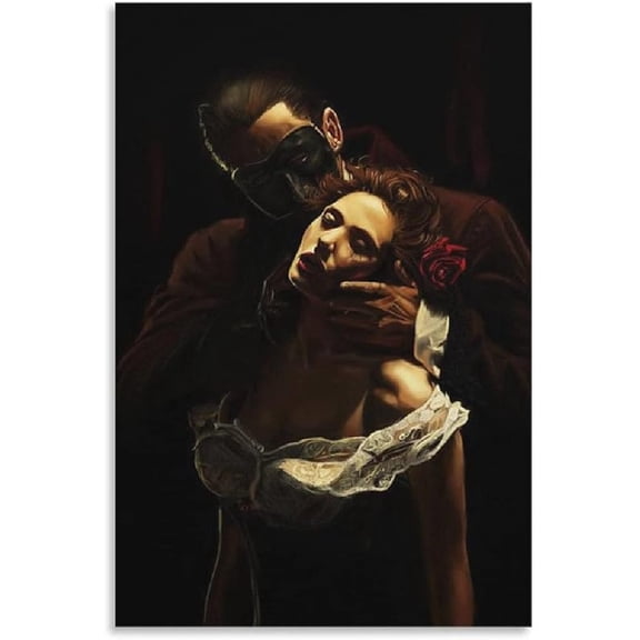 The Phantom of The Opera Classic Art Movie Poster (12) Posters Wall Art Painting Canvas Gift Living Room Prints Bedroom Decor Poster Artworks 20x30inch(50x75cm)