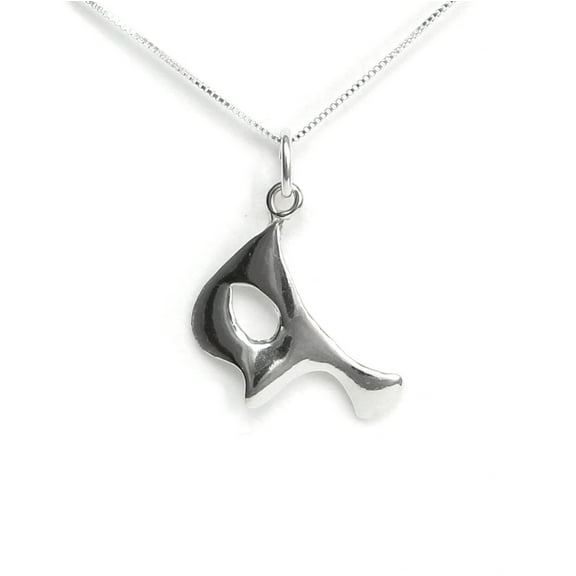 Phantom of the Opera inspired Sterling Silver Necklace - Gift Boxed with Story Card for Cast or Fan of Musical Theater - Made in USA (24 Inch Chain Length)