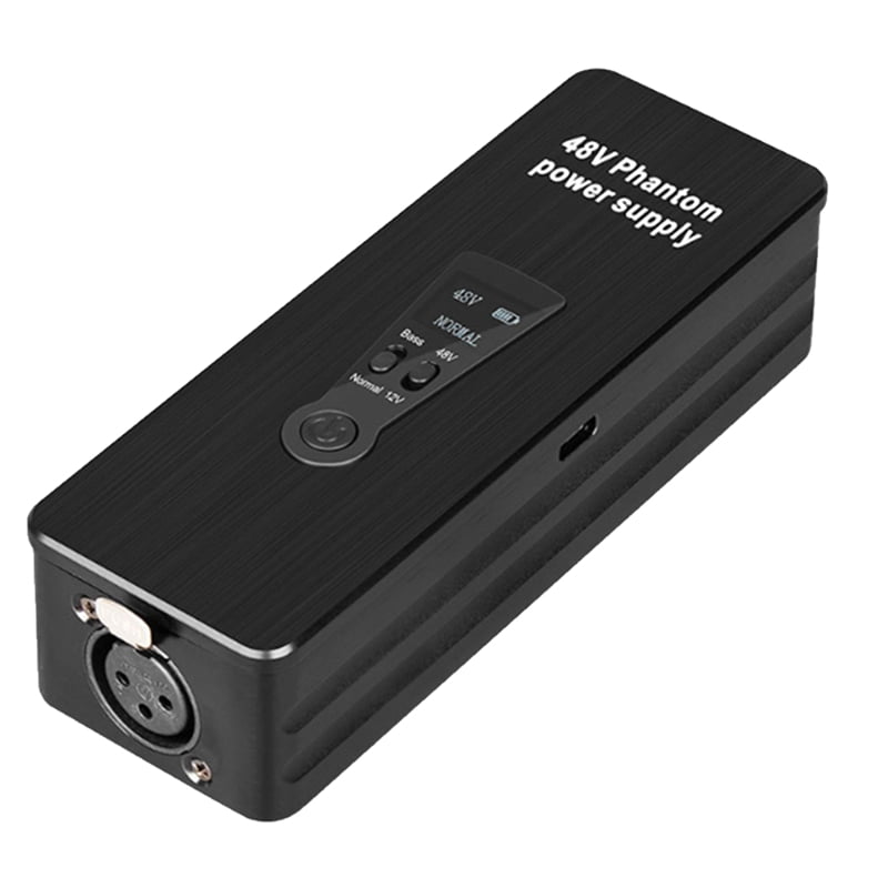 Phantom Power Supply 48V Microphone Amplifier Rechargeable Portable for ...