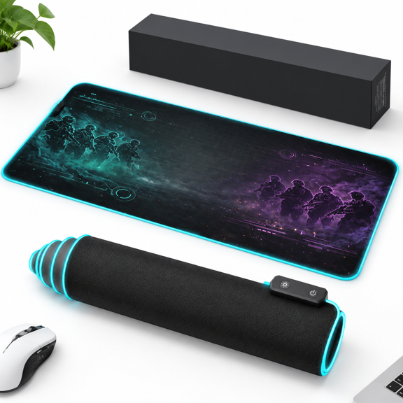 Phantom Protocol RGB Gaming Mouse Pad Large Extended XXL Desk Mat