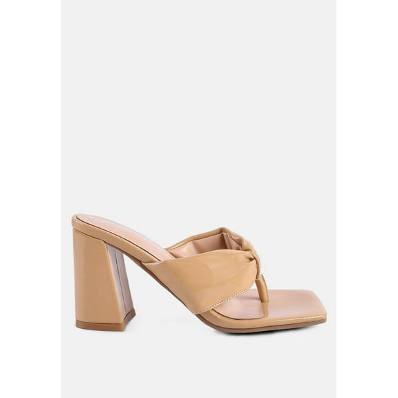 Phantom Ruched High Heeled Thong Sandals