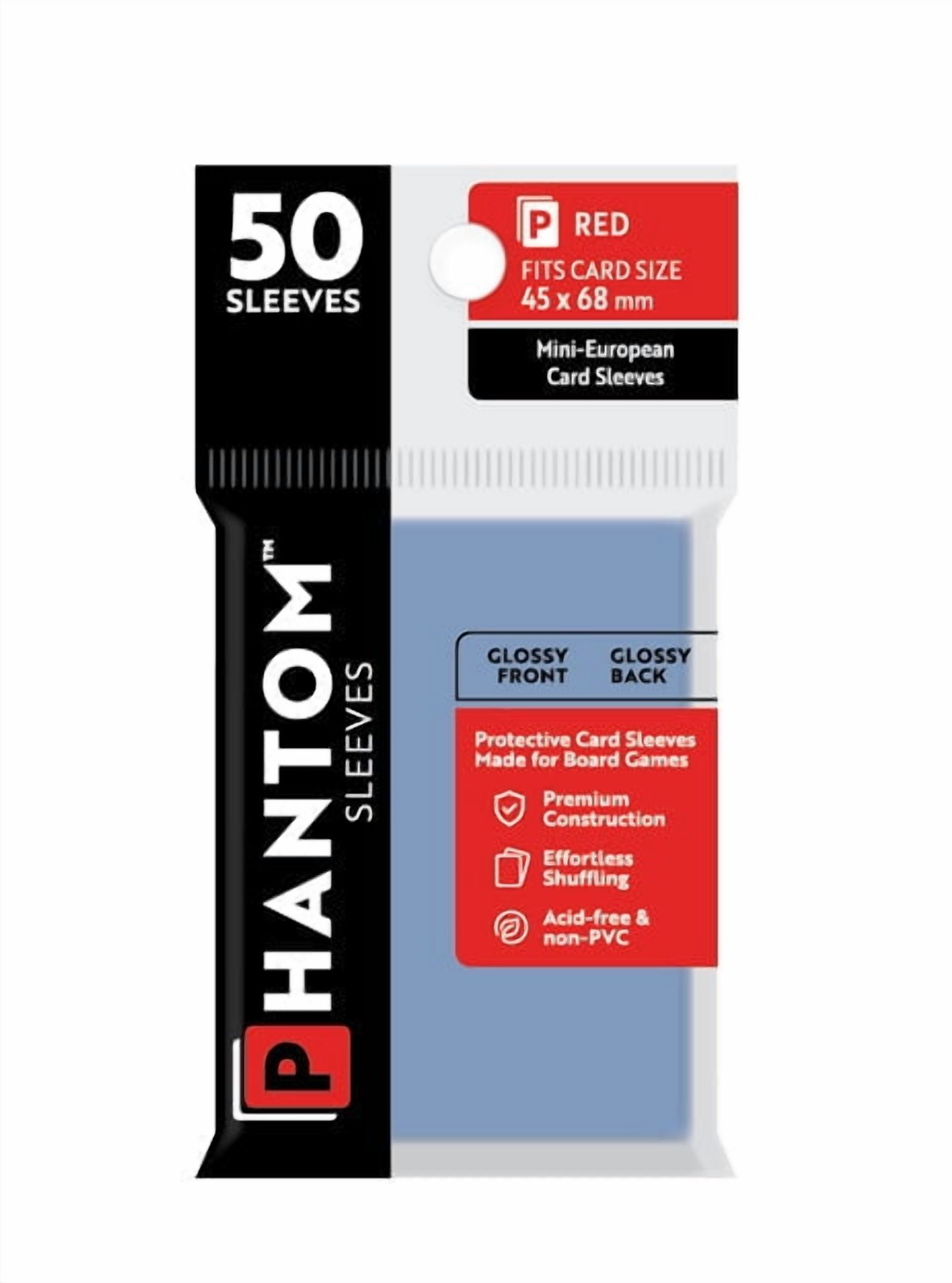 Phantom Sleeves 50 Bustine Protettive Per Carte, 58x89 Mm, Finitura Lucida/Opaca, Trasparenti, Per Giochi Da Tavolo - 3