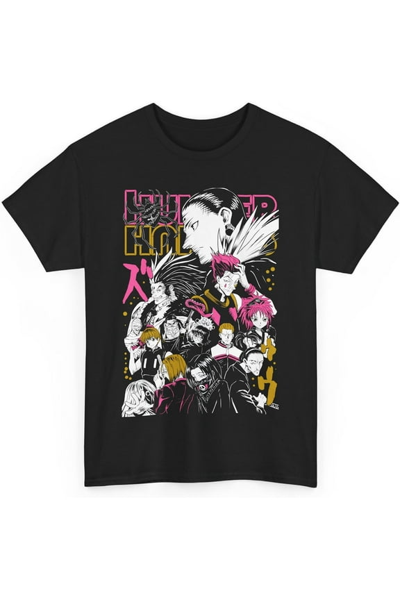Phantom Troupe Shirt Kurapika Chains T-Shirt Hisoka Chrollo Anime Hunter Unisex Black T-Shirt