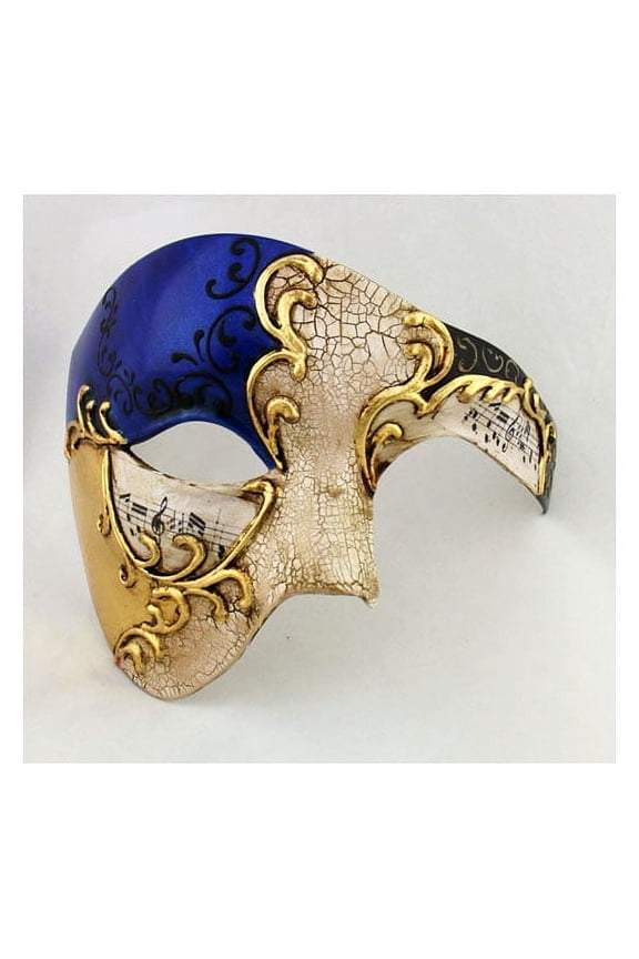 Phantom of the Opera Gold Blue Musical Venetian Masquerade Masks
