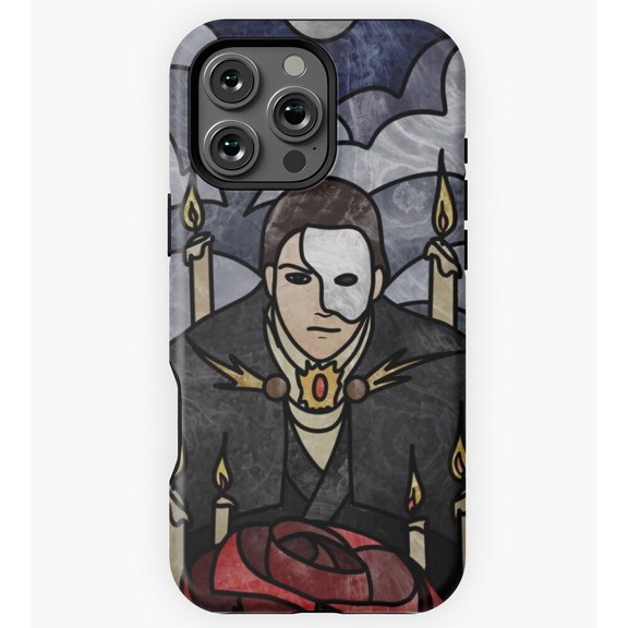 Phantom of the Opera Stained Glass GA1638 Phone Case for iPhone 11 to 17 Pro Max