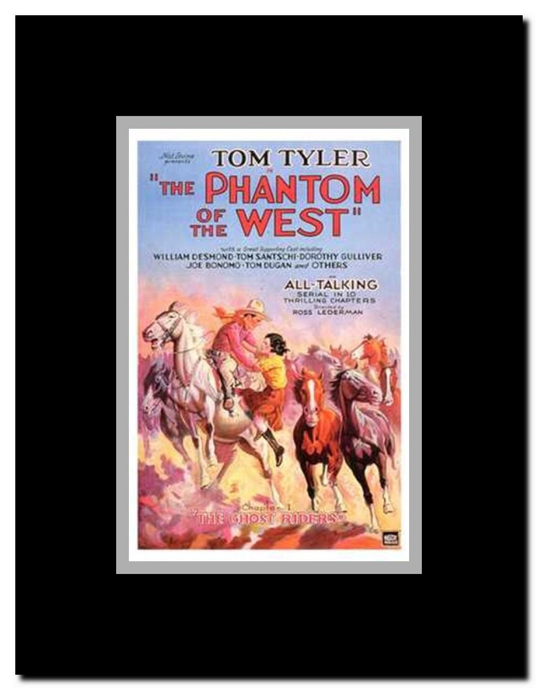 Phantom of the West Framed Movie Poster