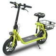 thumbnail image 1 of Phantomgogo Commuter R1 - Electric Scooter for Adults - Foldable Scooter with Seat & Carry Basket 15MPH 265lbs Max Load E Mopeds for Adults (Neon), 1 of 7