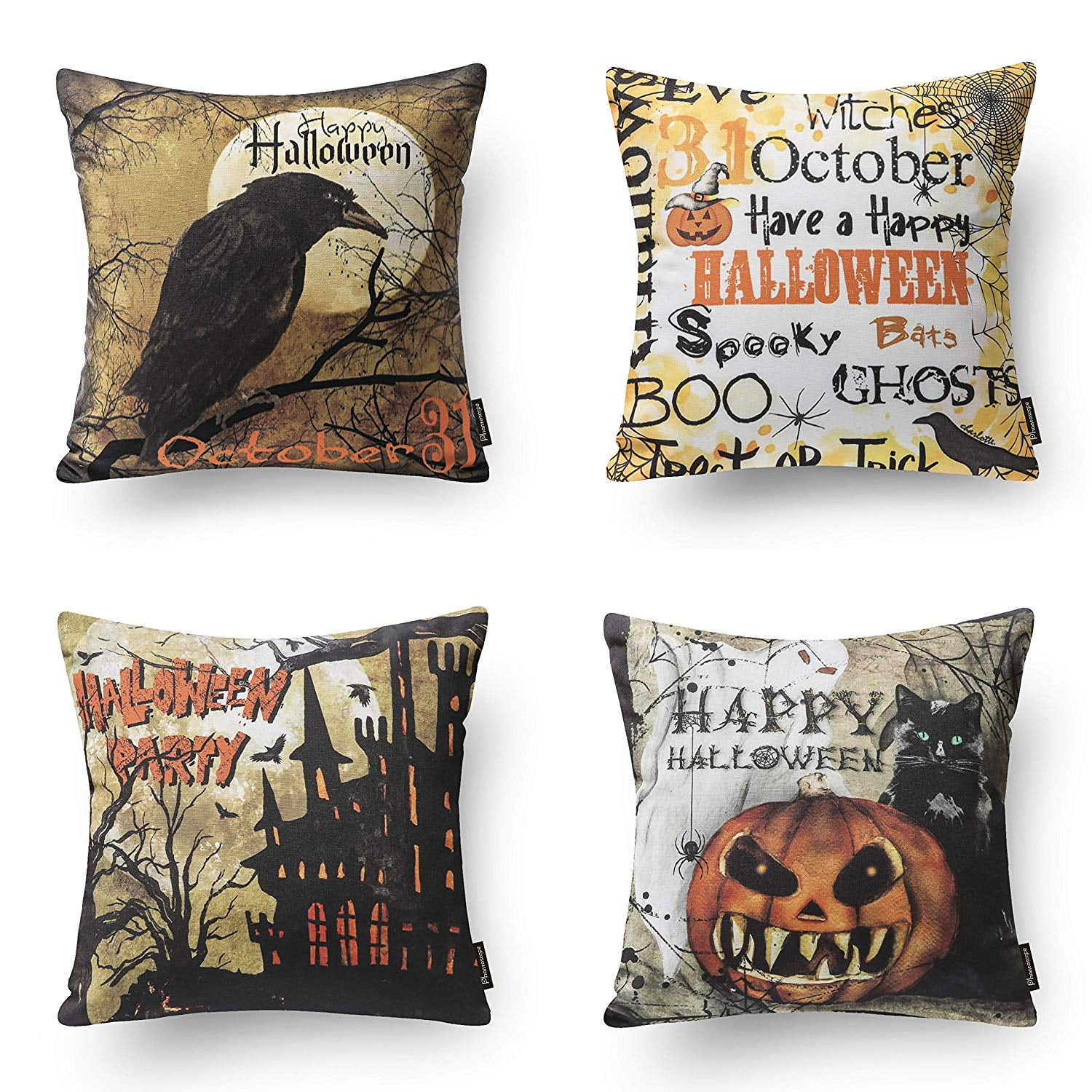 Embroidered Halloween Ghost Pillow Cover – DECOPOW