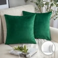 thumbnail image 1 of Phantoscope 18" x 18" Modern Dark Green Polyester Throw Pillow , ( 2 Count), 1 of 7