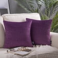 thumbnail image 1 of Phantoscope 18" x 18" Modern Purple Chevron Polyester Throw Pillow , ( 2 Count), 1 of 5