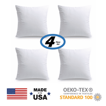 Phantoscope 18" x 18" Polyester Decorative Pillow Inserts (4 Count)