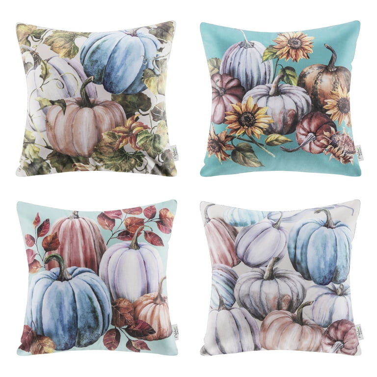 Blue pumpkin throw pillows hotsell
