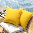 thumbnail image 1 of Phantoscope 18 x 18 inch Yellow Polyester Outdoor Throw Pillows, Waterproof Dual-Use, 2 Pack, 1 of 9