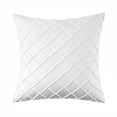 thumbnail image 1 of Phantoscope 18"x18" Velvet Pleated Checker Decorative Pillow, Ivory, 1 of 6