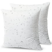 Phantoscope 20 x 20 Outdoor Pillow Inserts - Pack of 2 Square Form Water Resistant Decorative Throw Pillows, Made in USA