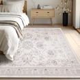 thumbnail image 1 of Phantoscope 4'x6' Washable Indoor Area Rug Classic Printed Carpet Non-Slip Thin Low-Pile Rug for Living Room Bedroom Dining Room, Beige, 1 of 13
