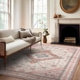 thumbnail image 1 of Phantoscope 5'x7' Washable Indoor Area Rug Classic Printed Carpet Non-Slip Thin Low-Pile Rug for Living Room Bedroom Office, Red, 1 of 9