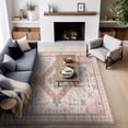 thumbnail image 1 of Phantoscope 6'x9' Washable Indoor Area Rug Classic Printed Carpet Non-Slip Thin Low-Pile Rug for Living Room Dining Room Bedroom, Red, 1 of 9