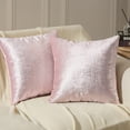 thumbnail image 1 of Phantoscope Bronzing Gold Foil Printed Cut Pile Velvet with Gilding Metallic Shiny Decorative Throw Pillow, 20" x 20", Pink Silver, 2 Pack, 1 of 5