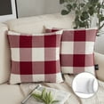 thumbnail image 1 of Phantoscope Buffalo Checker Plaids 18” x 18” Christmas Decorative Throw Pillow Covers (2 Count), 1 of 5