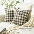 thumbnail image 1 of Phantoscope Christmas holiday Decorative Classic Checkers Series Throw Pillow Covers, 20" x 20", Coffee, 2 Pack, 1 of 5