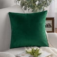 thumbnail image 1 of Phantoscope Christmas holiday Decorative Throw Pillow Cover, Silky Velvet Series, 20" x 20", Green, 1 Pack, 1 of 5