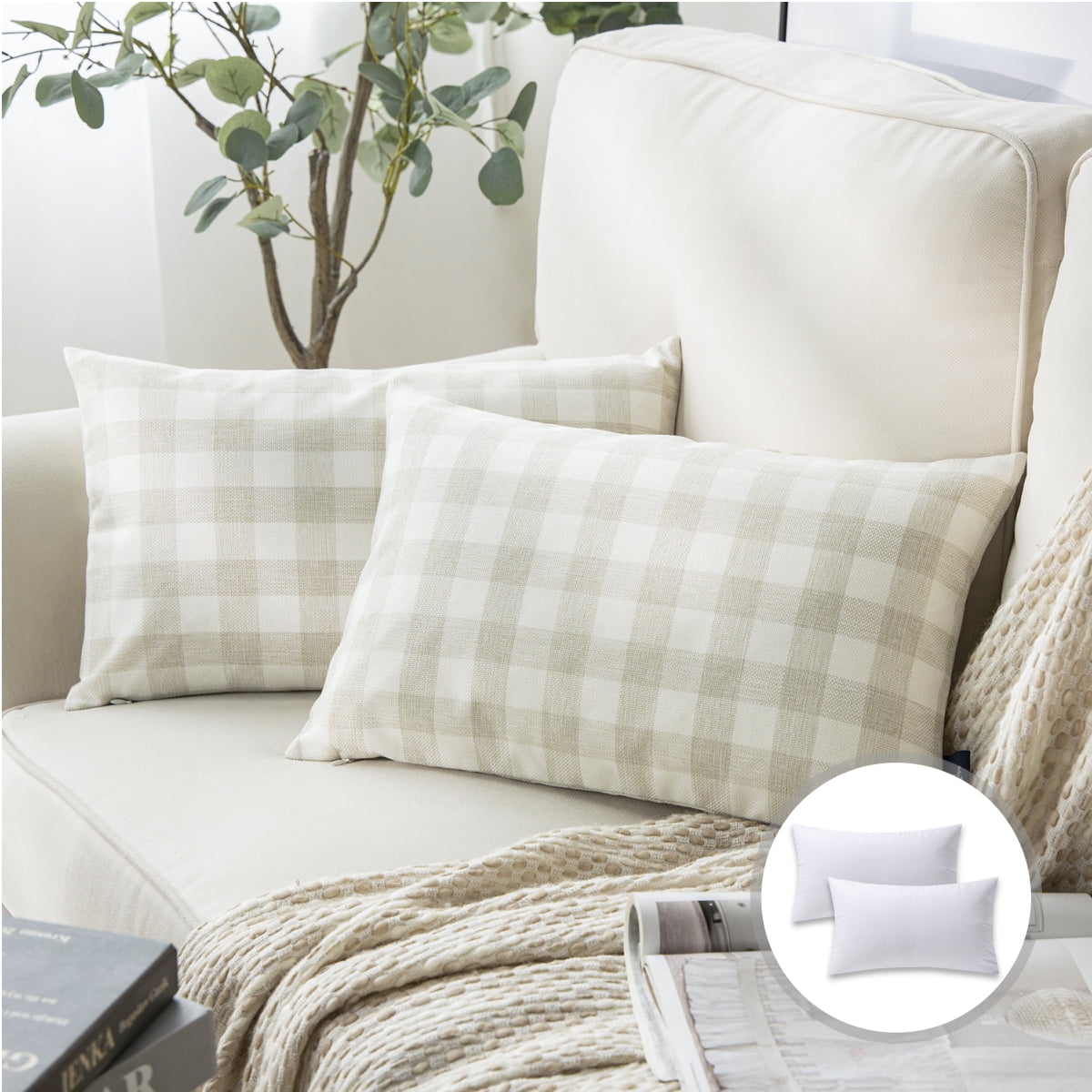 Phantoscope Christmas holiday Decorative Throw Pillow Set, Classic