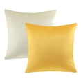 thumbnail image 1 of Phantoscope Christmas Decorative Throw Pillow Set, Silky Velvet Series Covers, 18" x 18", Yellow and Off White, 2 Pack, 1 of 7